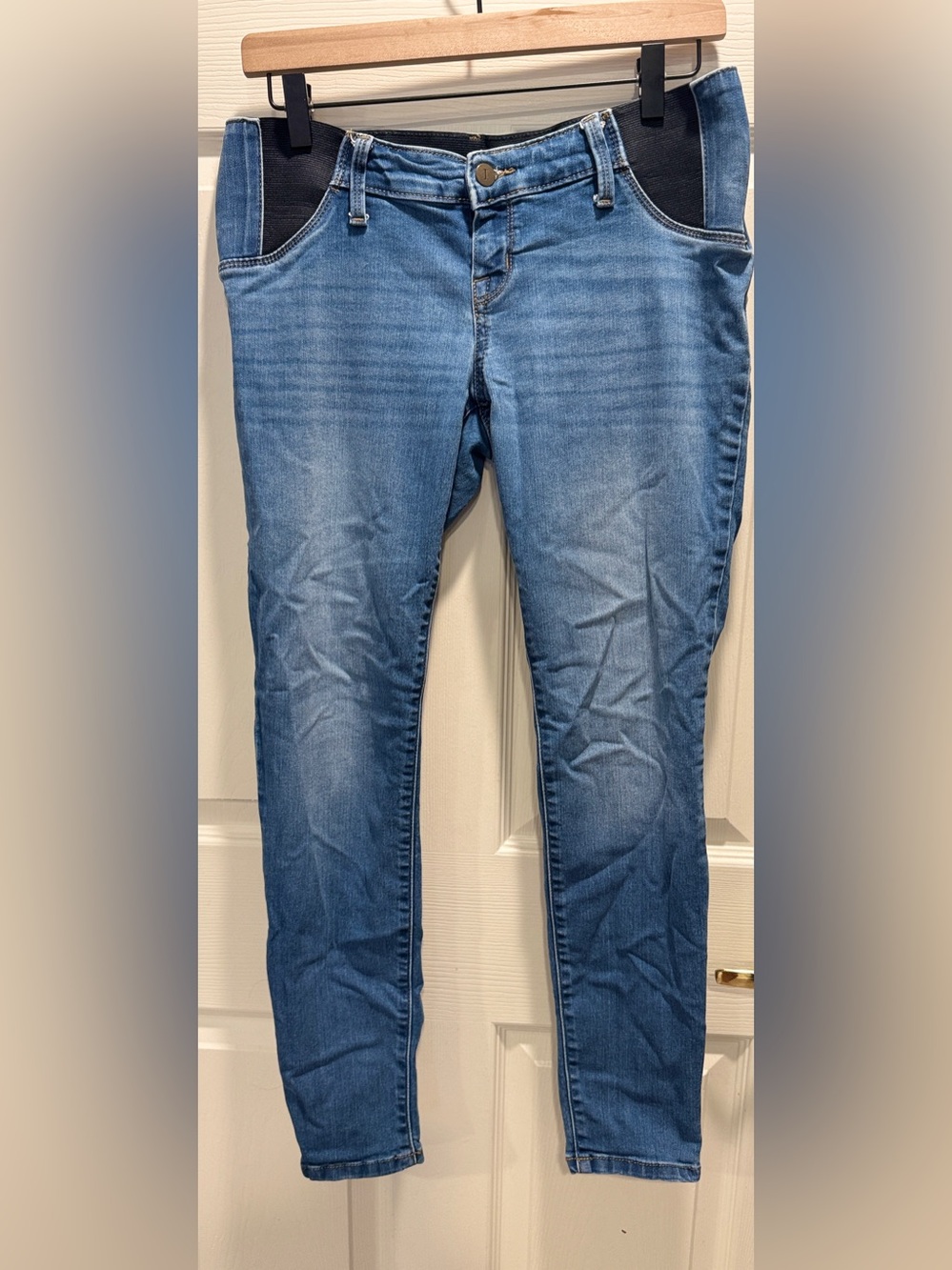Isabel Maternity Ingrid & Isabel Side Panel Skinny Jegging Jeans Blue 4 27R